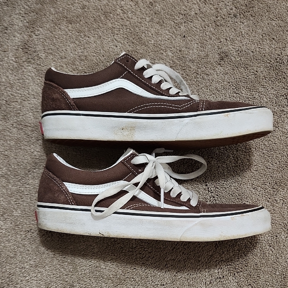 Vans Men's Brown Canvas Sneakers